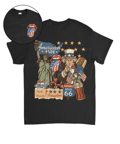 Faith, Family, Freedom Double Sided Unisex Cotton Christian T-Shirt