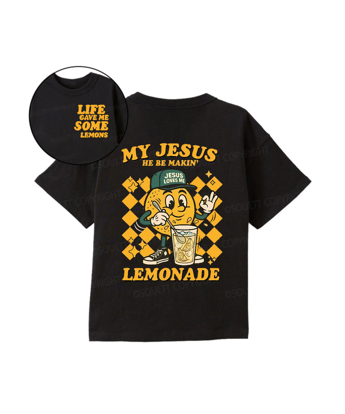 Kids Life Gave Me Some Lemons Double Sided Cotton Christian T-shirt