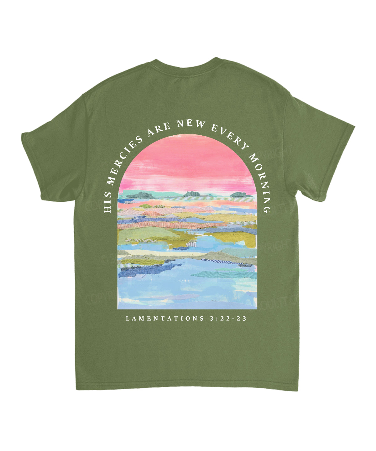 His Mercies Are New Every Morning Double Sided Unisex Cotton Christian T-Shirt