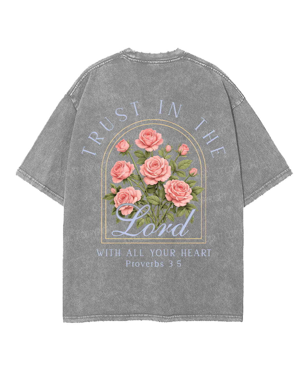 Trust In The Lord Double Sided Unisex Washed Christian T-shirt