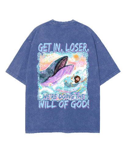 We're Doing The Will Of God Double Sided Unisex Washed Christian T-shirt
