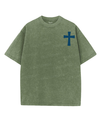 Blessed Is The Nation Whose God Is The Lord Double Sided Unisex Washed Christian T-shirt