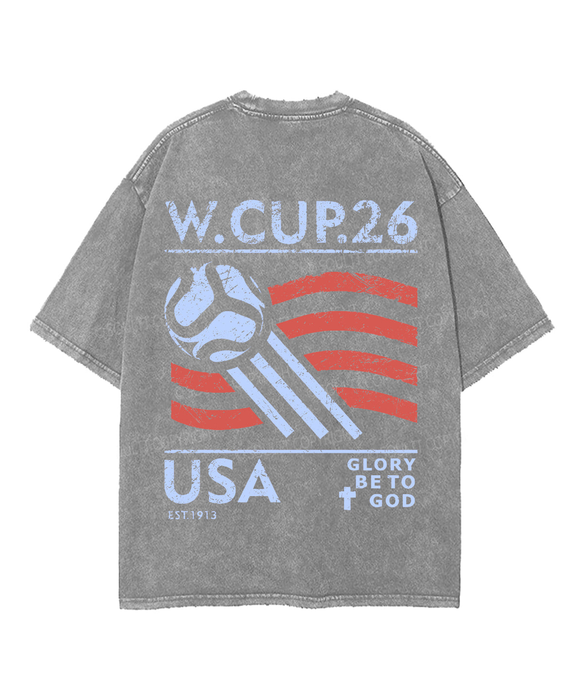 2026 World Cup Double Sided Unisex Washed Christian T-shirt