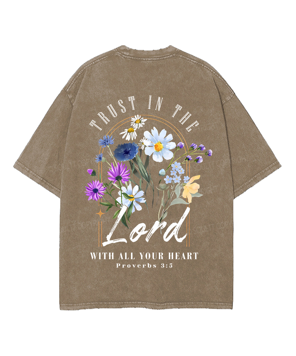 Trust In The Lord Double Sided Unisex Washed Christian T-shirt