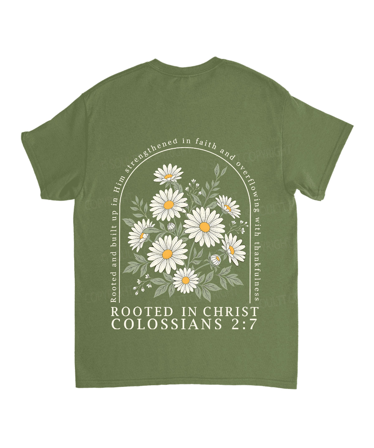Rooted In Christ Double Sided Unisex Cotton Christian T-Shirt