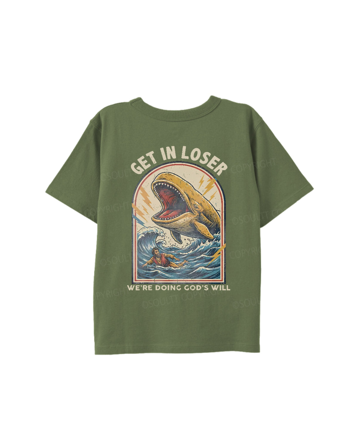 Kids We're Doing God's Will Double Sided Cotton Christian T-shirt