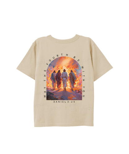 Kids May the Fourth Be With You Double Sided Cotton Christian T-shirt
