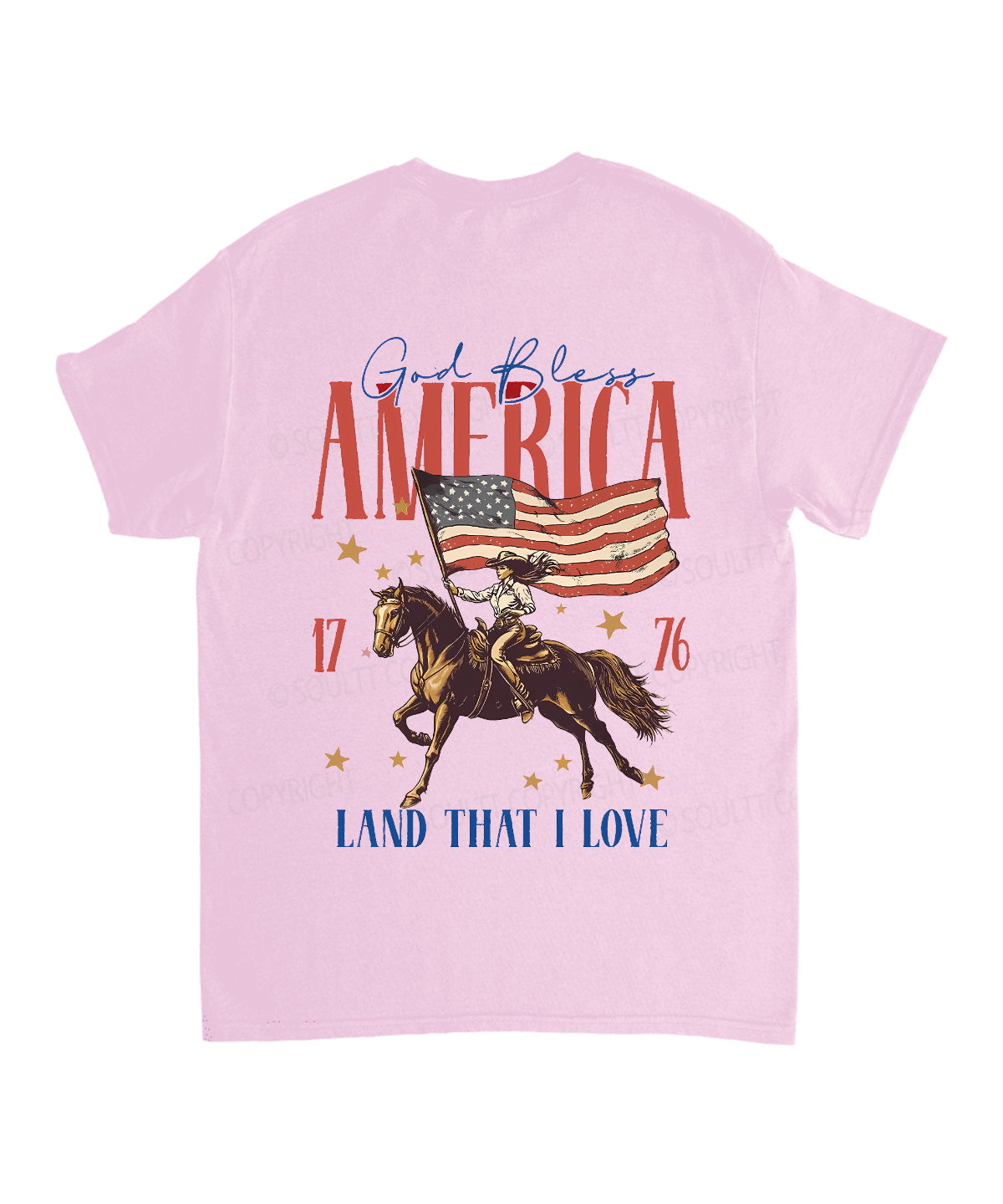 God Bless America Double Sided Unisex Cotton Christian T-Shirt