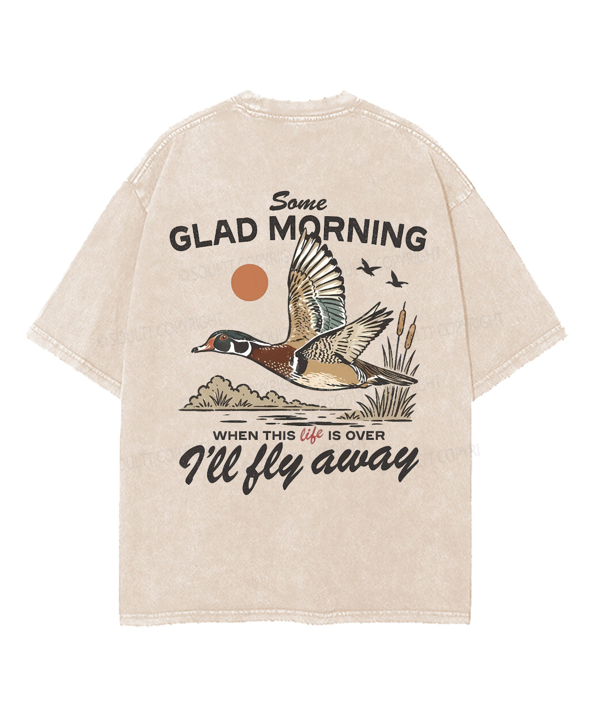 Some Glad Morning Double Sided Unisex Washed Christian T-shirt