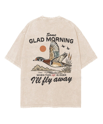 Some Glad Morning Double Sided Unisex Washed Christian T-shirt