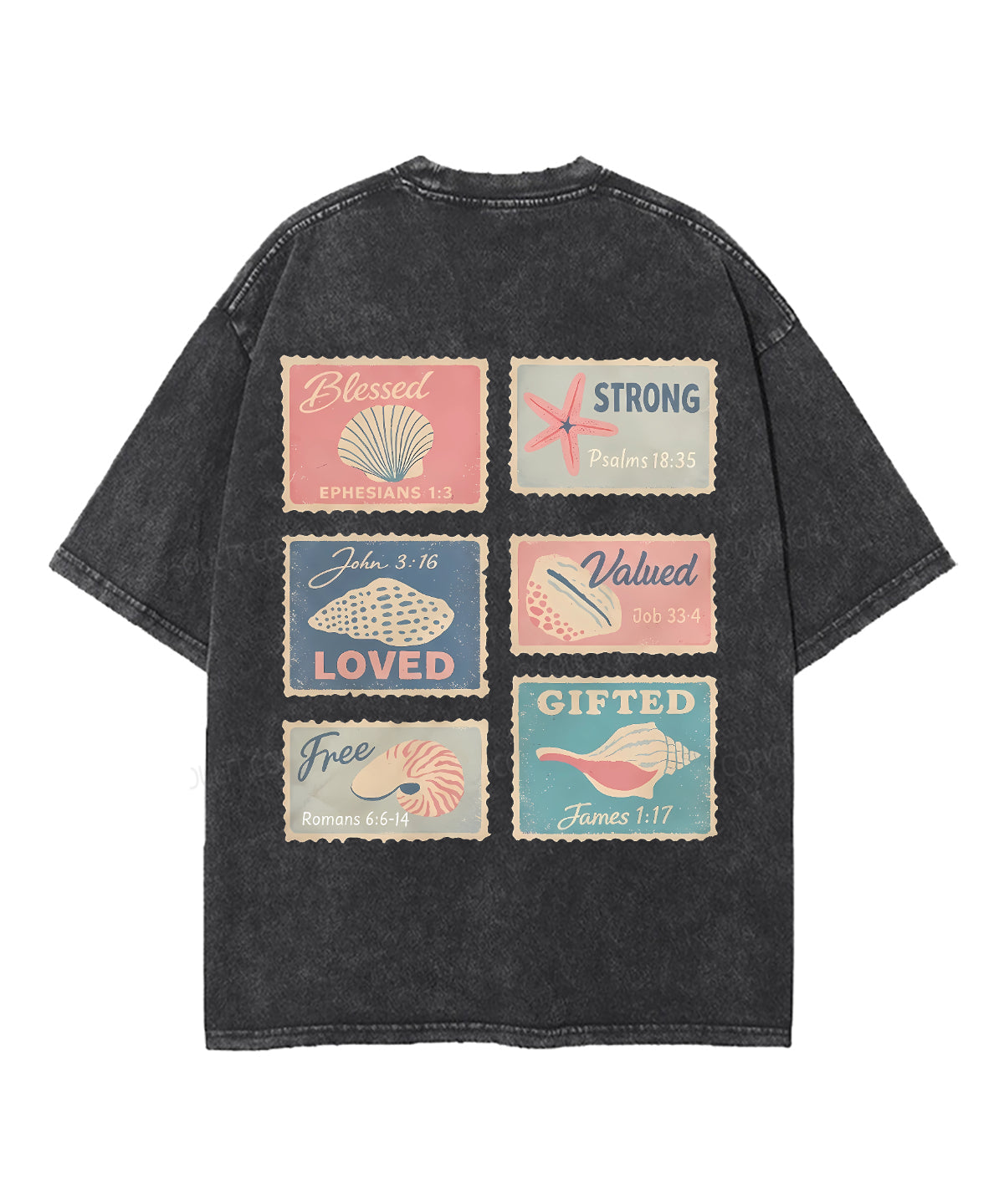 Blessed Double Sided Unisex Washed Christian T-shirt