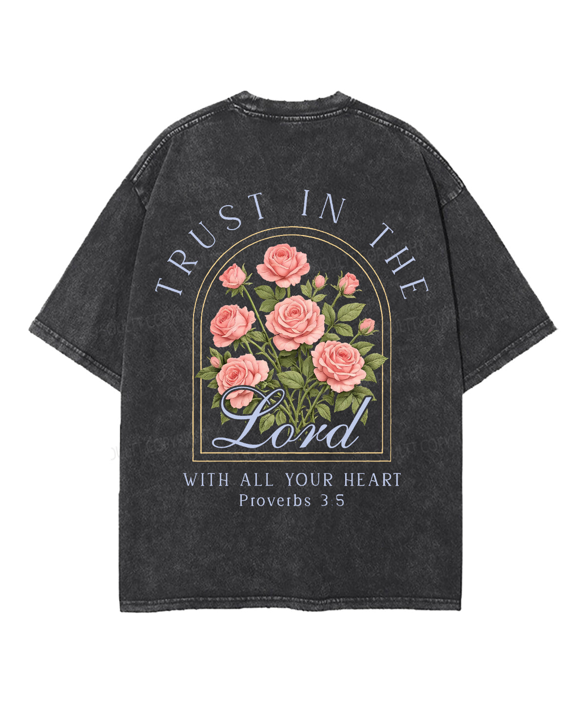 Trust In The Lord Double Sided Unisex Washed Christian T-shirt