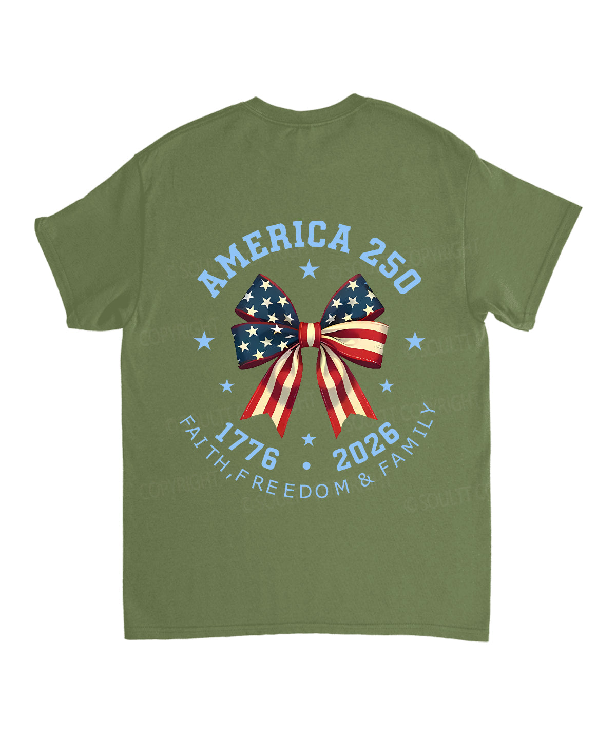 250 Years America Anniversary Double Sided Unisex Cotton Christian T-Shirt