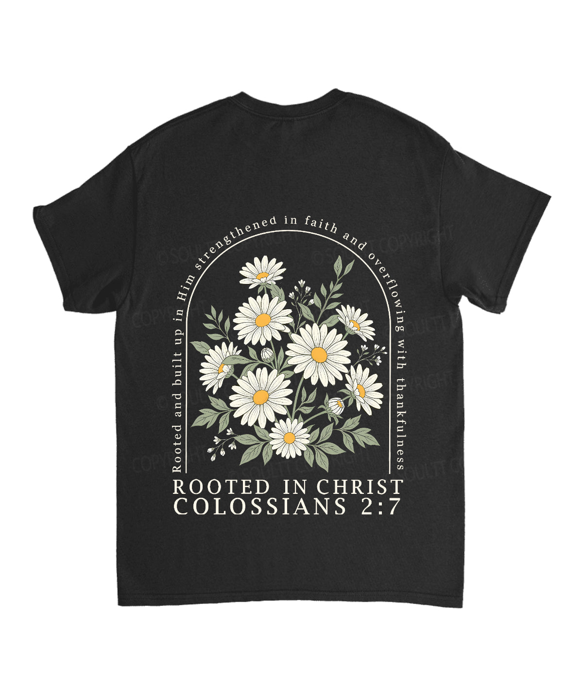 Rooted In Christ Double Sided Unisex Cotton Christian T-Shirt