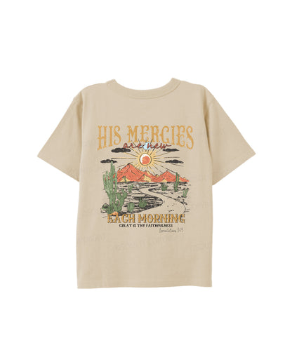 Kids His Mercies Are New Double Sided Cotton Christian T-shirt