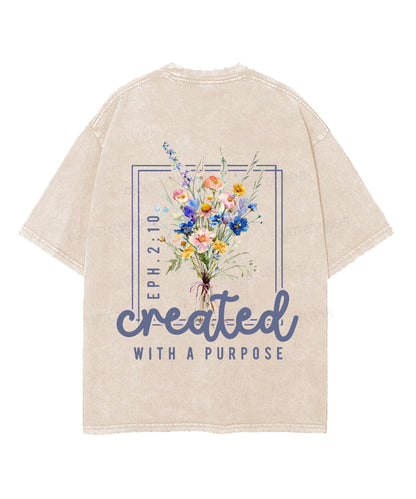 Created For Such A Time Double Sided Unisex Washed Christian T-shirt