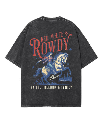250 Years America Anniversary Double Sided Unisex Washed Christian T-shirt