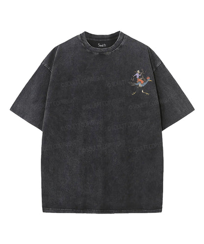 Off To Praise The Lord Double Sided Unisex Washed Christian T-shirt