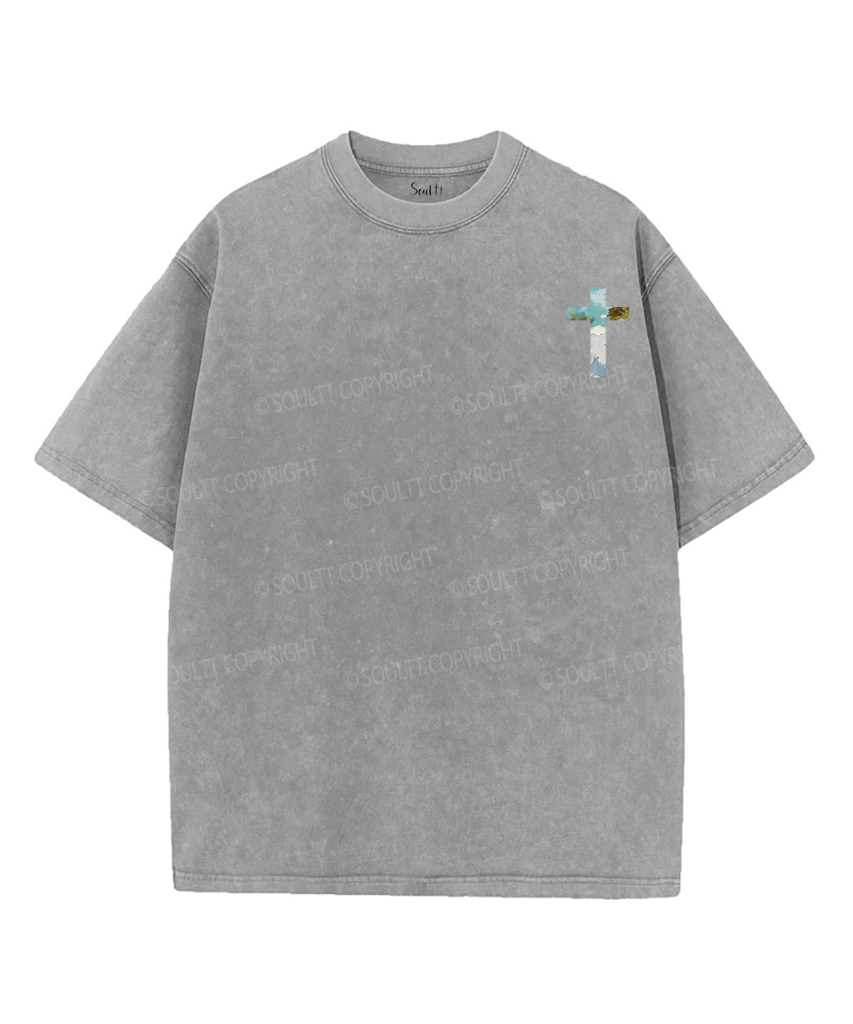 Rooted In Christ Double Sided Unisex Washed Christian T-shirt