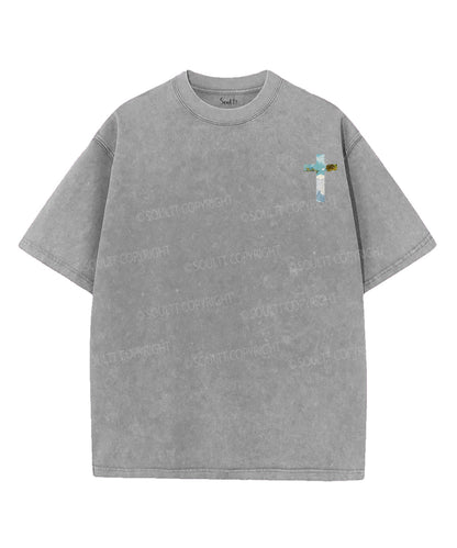 Rooted In Christ Double Sided Unisex Washed Christian T-shirt