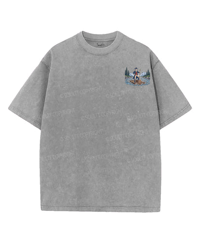 Faith & Freedom Double Sided Unisex Washed Christian T-shirt