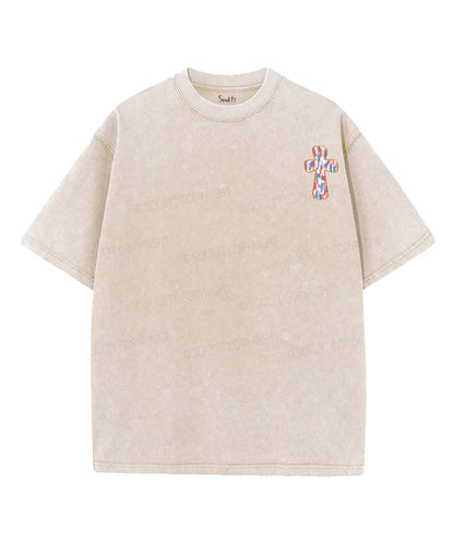 God Bless America Double Sided Unisex Washed Christian T-shirt