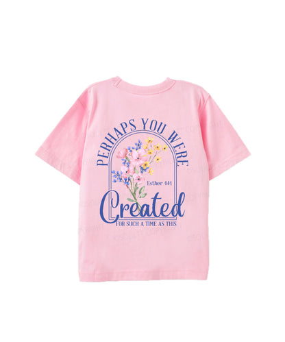 Kids Created For Such A Time Double Sided Cotton Christian T-shirt