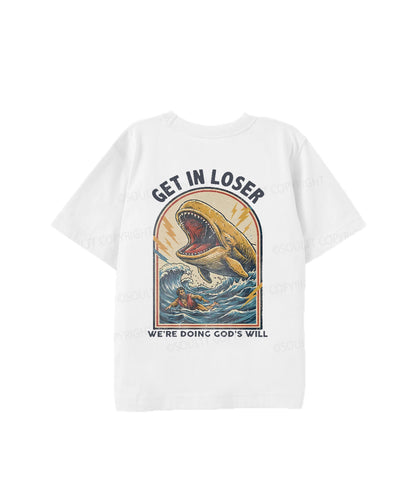 Kids We're Doing God's Will Double Sided Cotton Christian T-shirt