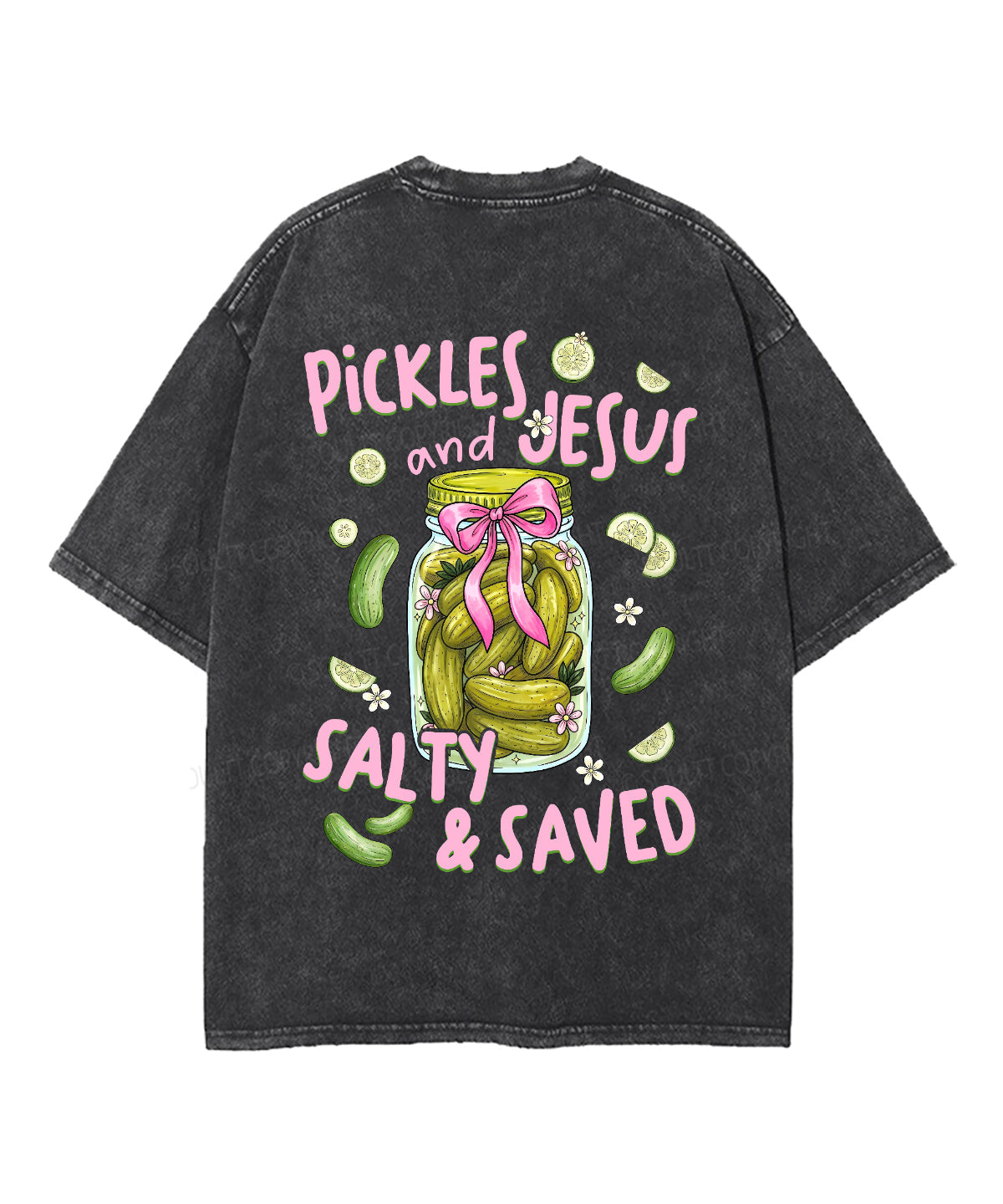Salty & Saved Double Sided Unisex Washed Christian T-shirt
