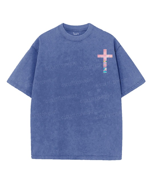 Life Is Better With Jesus Double Sided Unisex Washed Christian T-shirt