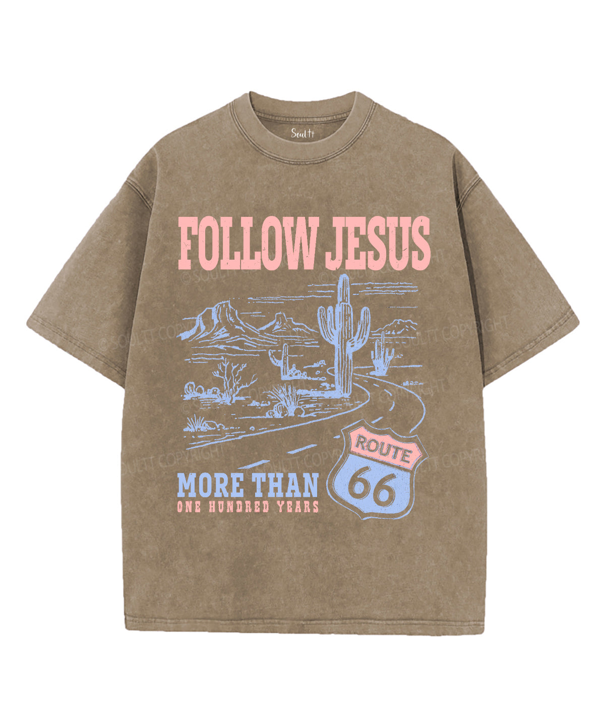 Follow Jesus Unisex Washed Christian T-shirt