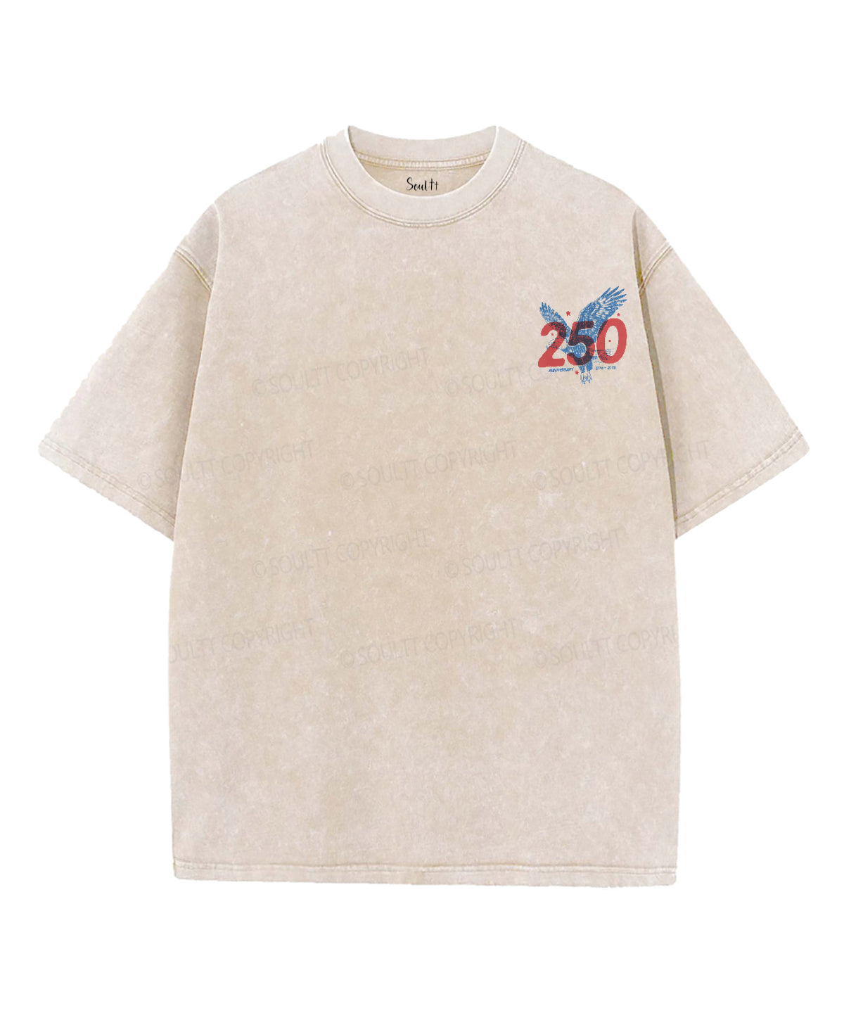 One Nation Under God Double Sided Unisex Washed Christian T-shirt