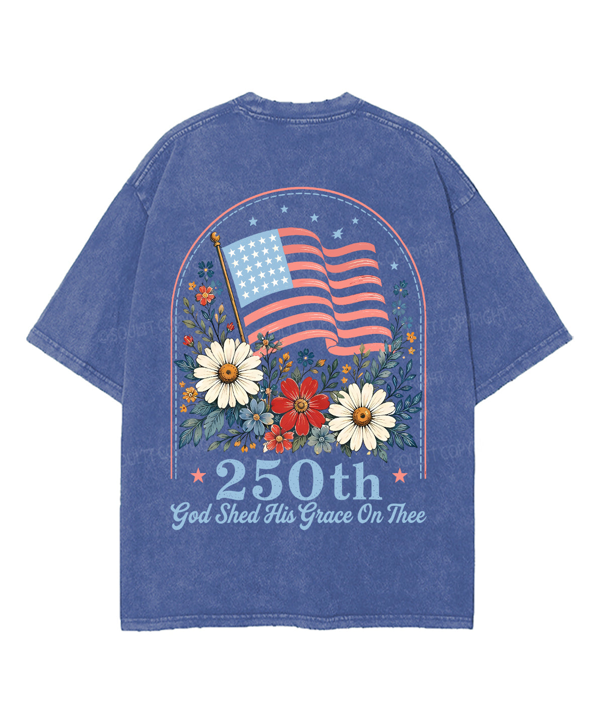 God Shed His Grace On Thee Double Sided Unisex Washed Christian T-shirt