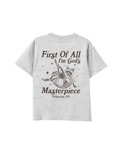 Kids First Of All I'm God's Double Sided Cotton Christian T-shirt
