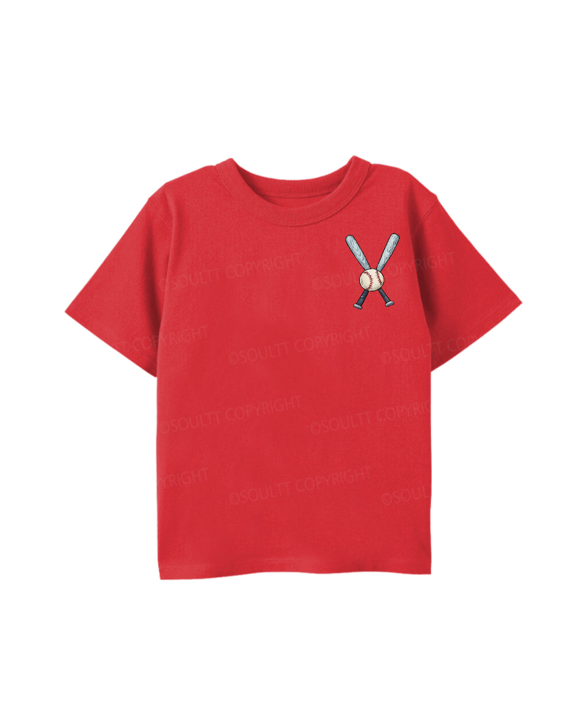 Kids Jesus And Baseball Double Sided Cotton Christian T-shirt