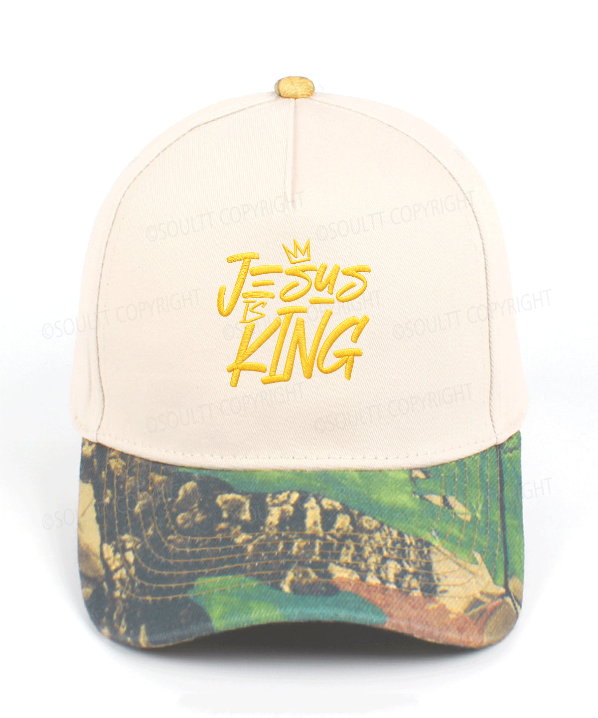 Jesus Is King Embroidered Christian Trucker Hat