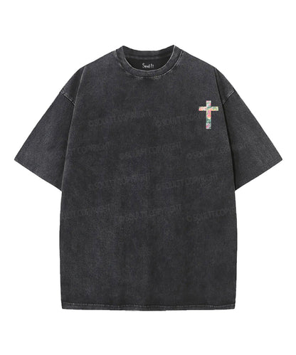 When My Heart Is Faint And Overwhelmed, Lead Me To The Mighty Double Sided Unisex Washed Christian T-shirt