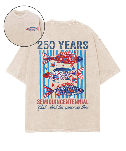 God Shed His Grace On Thee Double Sided Unisex Washed Christian T-shirt