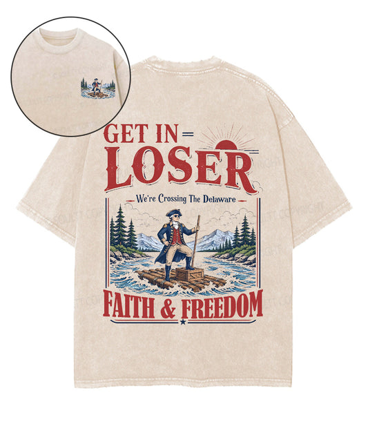 Faith & Freedom Double Sided Unisex Washed Christian T-shirt