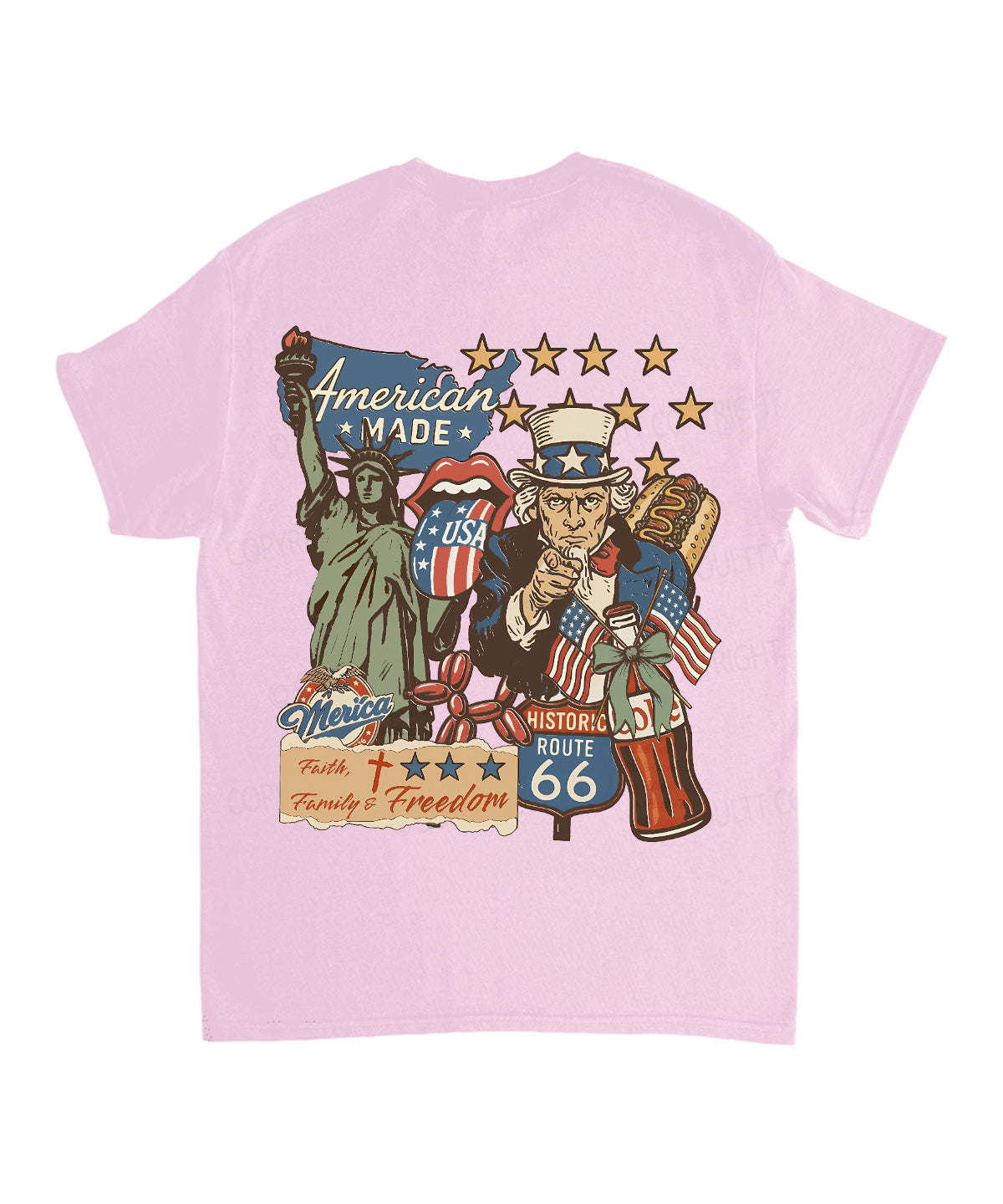 Faith, Family, Freedom Double Sided Unisex Cotton Christian T-Shirt