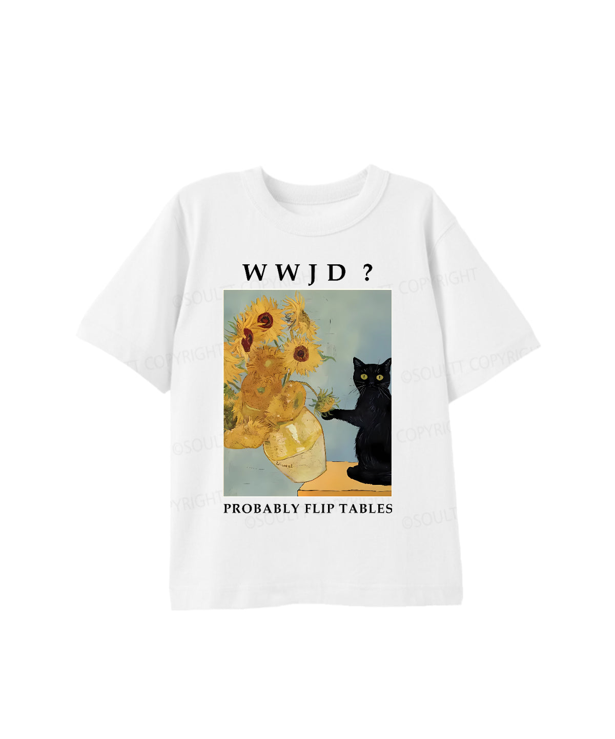 Kids WWJD? Probably Flip Tables Cotton Christian T-shirt