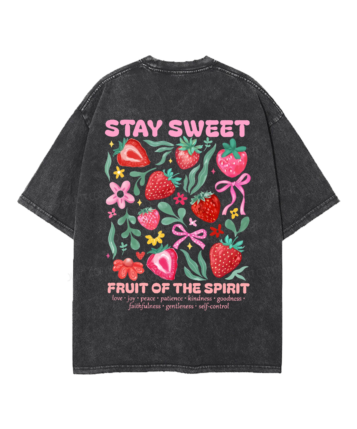 Fruit Of The Spirit Double Sided Unisex Washed Christian T-shirt