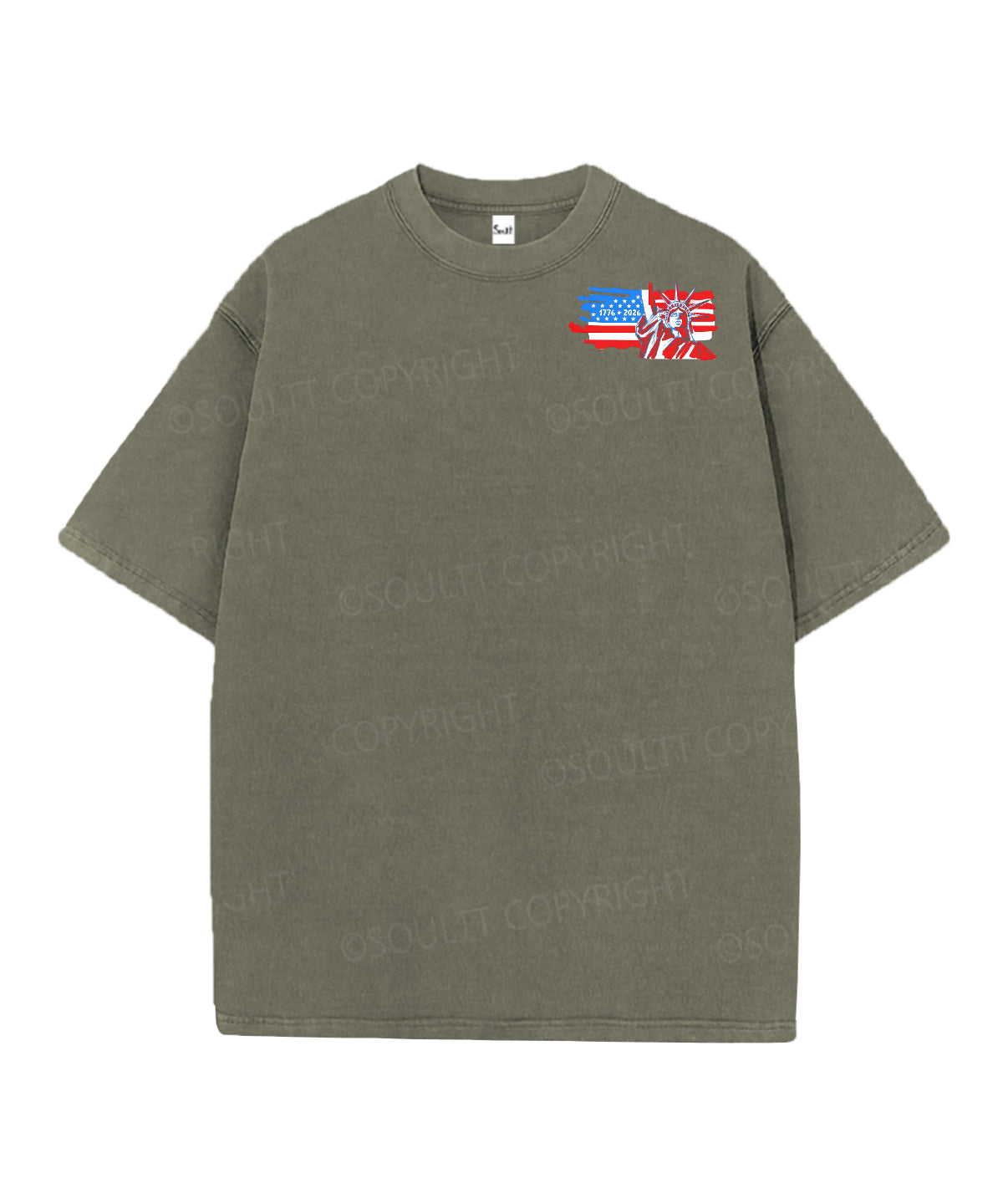 250 Years America Anniversary Double Sided Unisex Christian Washed T-Shirt & Shorts