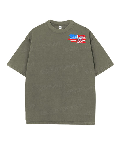 250 Years America Anniversary Double Sided Unisex Christian Washed T-Shirt & Shorts