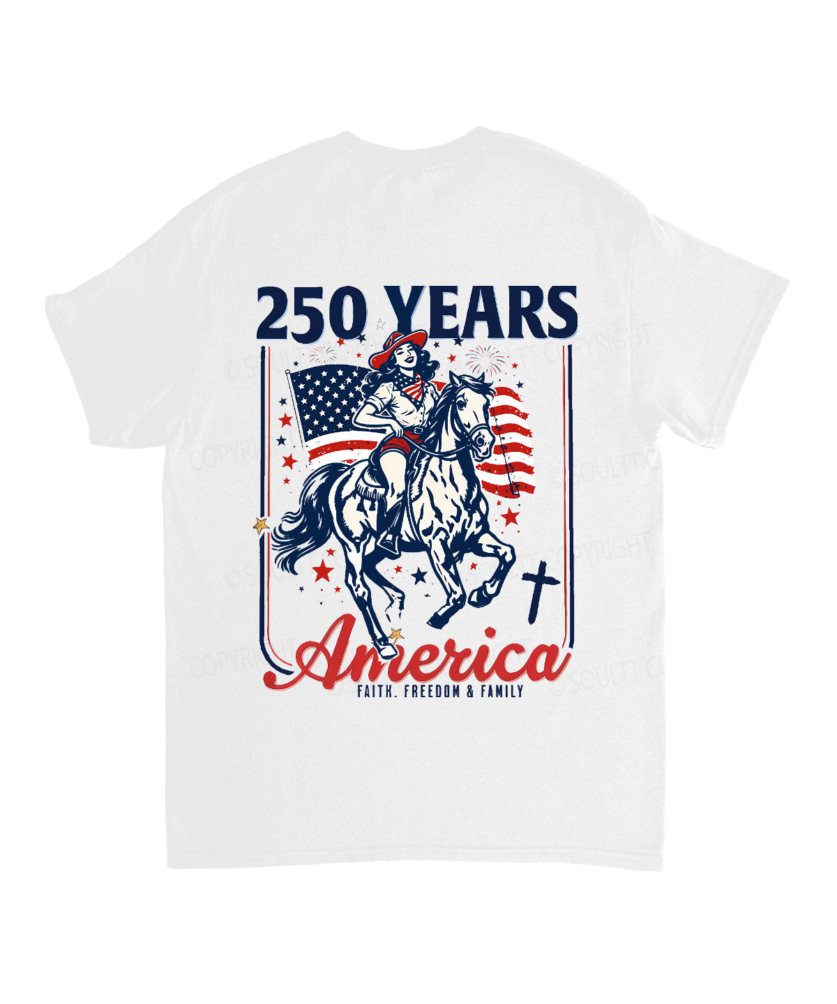 250 Years America Anniversary Double Sided Unisex Cotton Christian T-Shirt