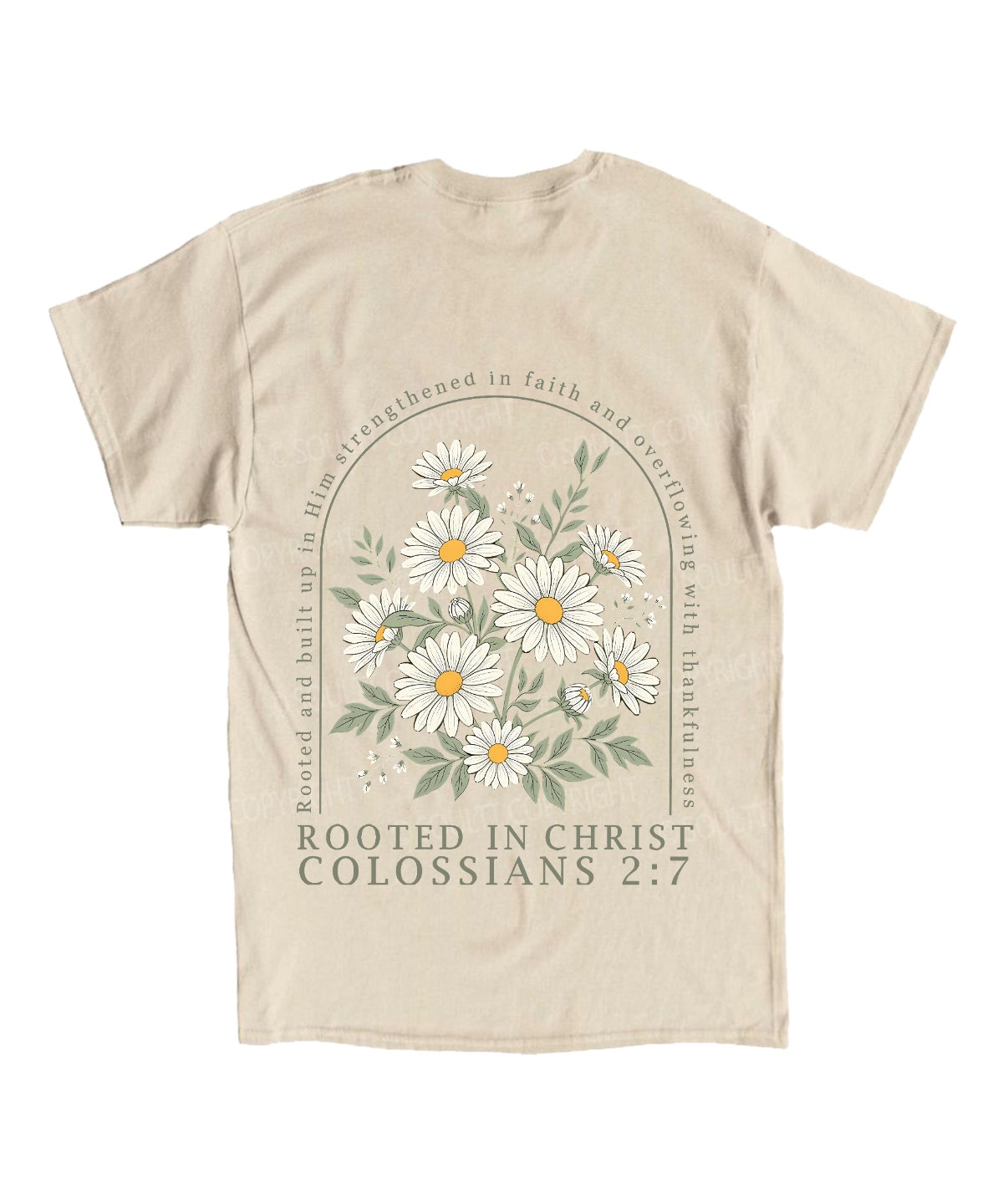 Rooted In Christ Double Sided Unisex Cotton Christian T-Shirt