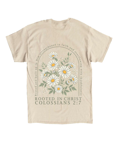 Rooted In Christ Double Sided Unisex Cotton Christian T-Shirt
