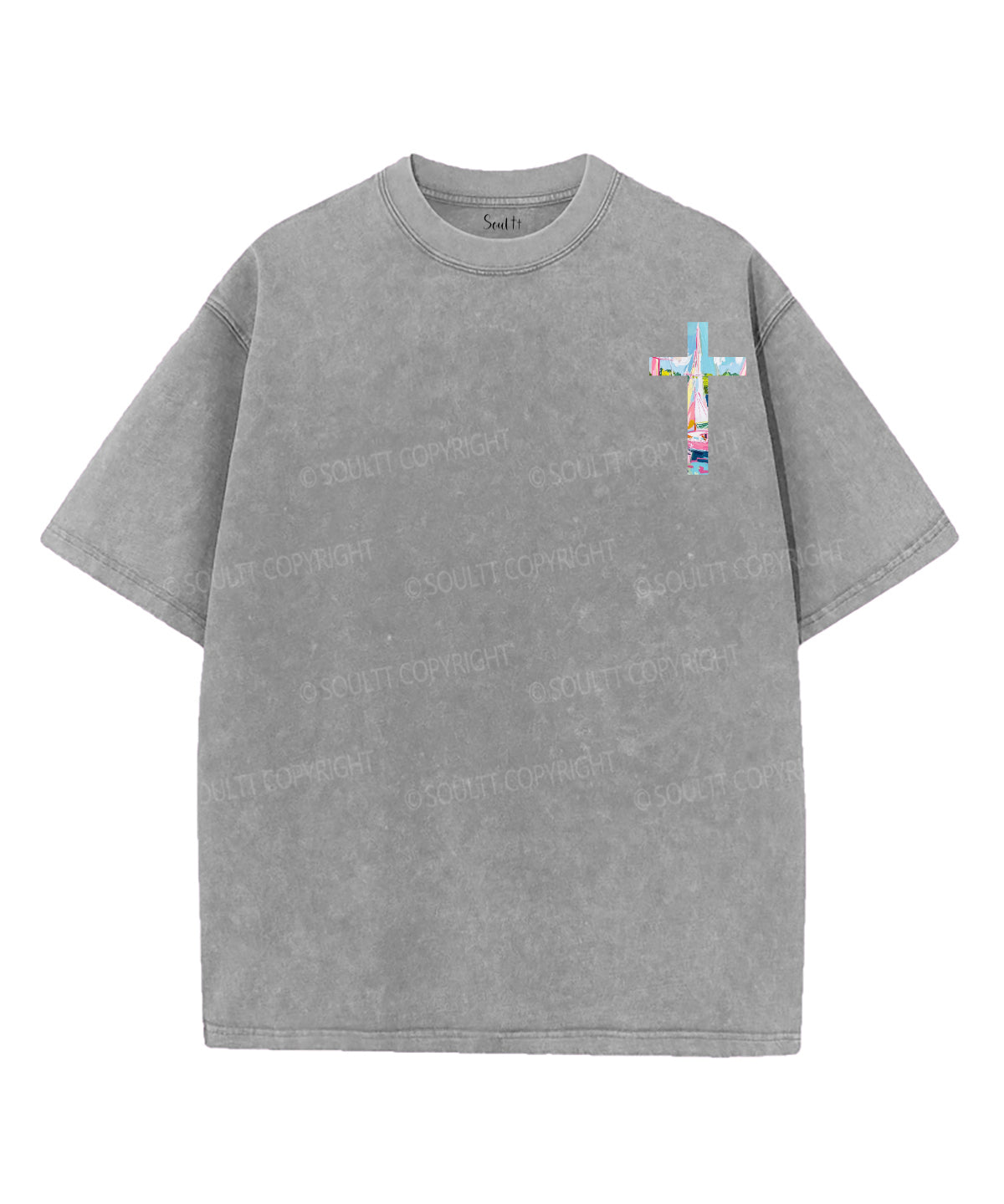 Life Is Better With Jesus Double Sided Unisex Washed Christian T-shirt
