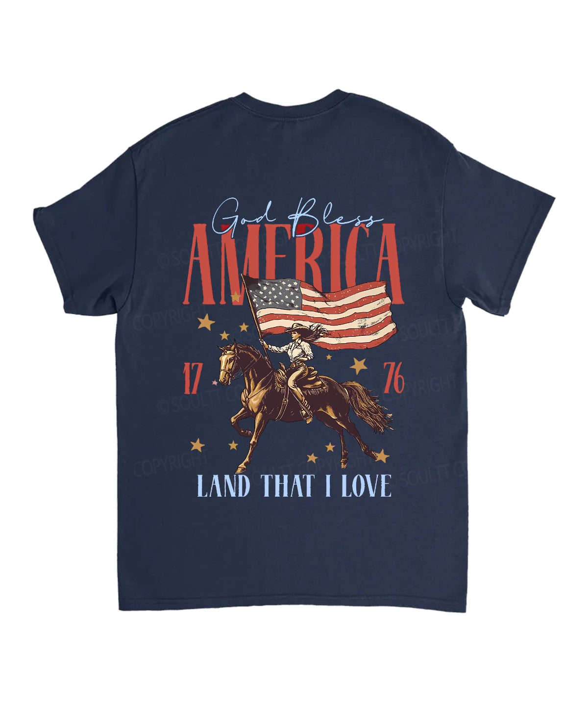 God Bless America Double Sided Unisex Cotton Christian T-Shirt