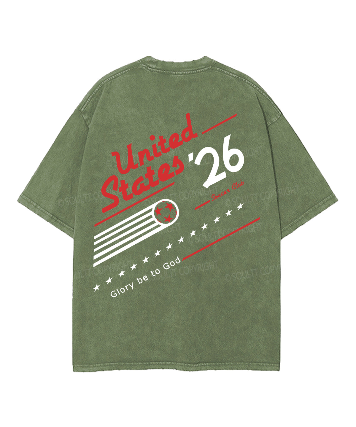 2026 World Cup Double Sided Unisex Washed Christian T-shirt